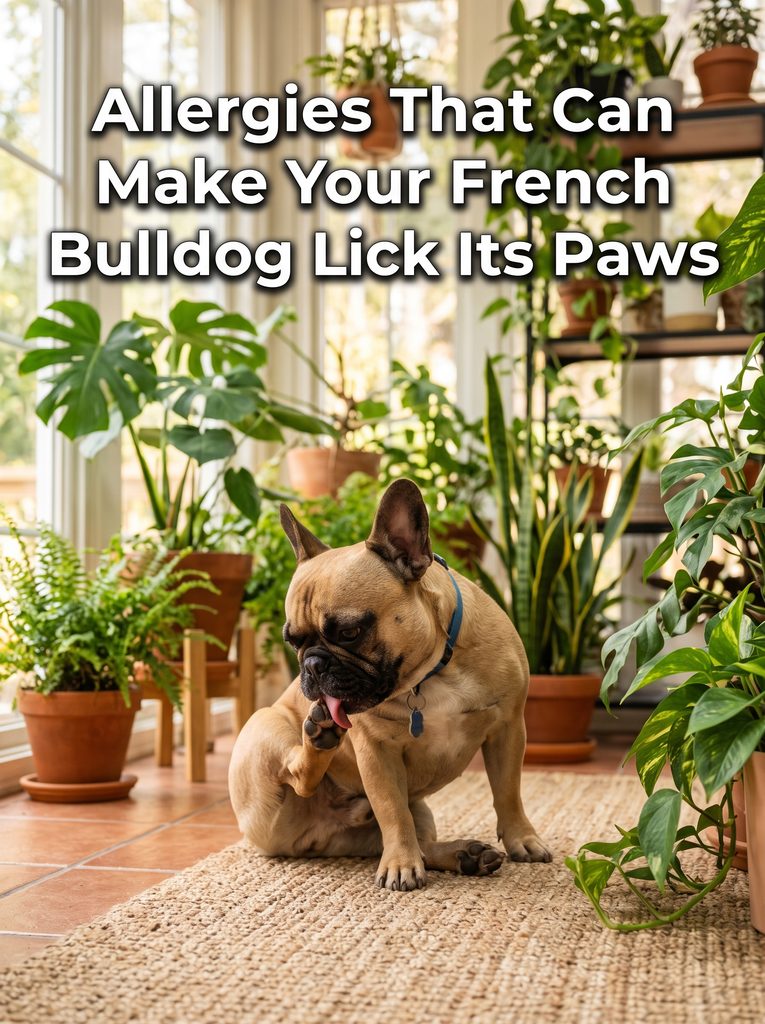 French Bulldog Paw Licking