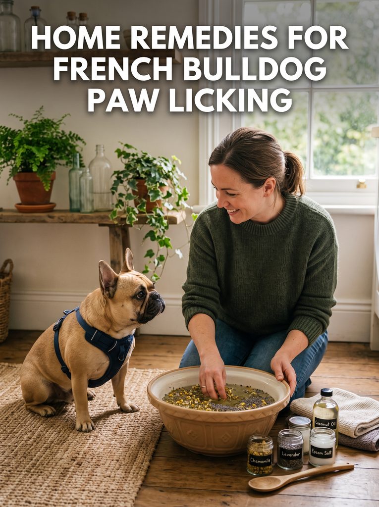 French Bulldog Paw Licking