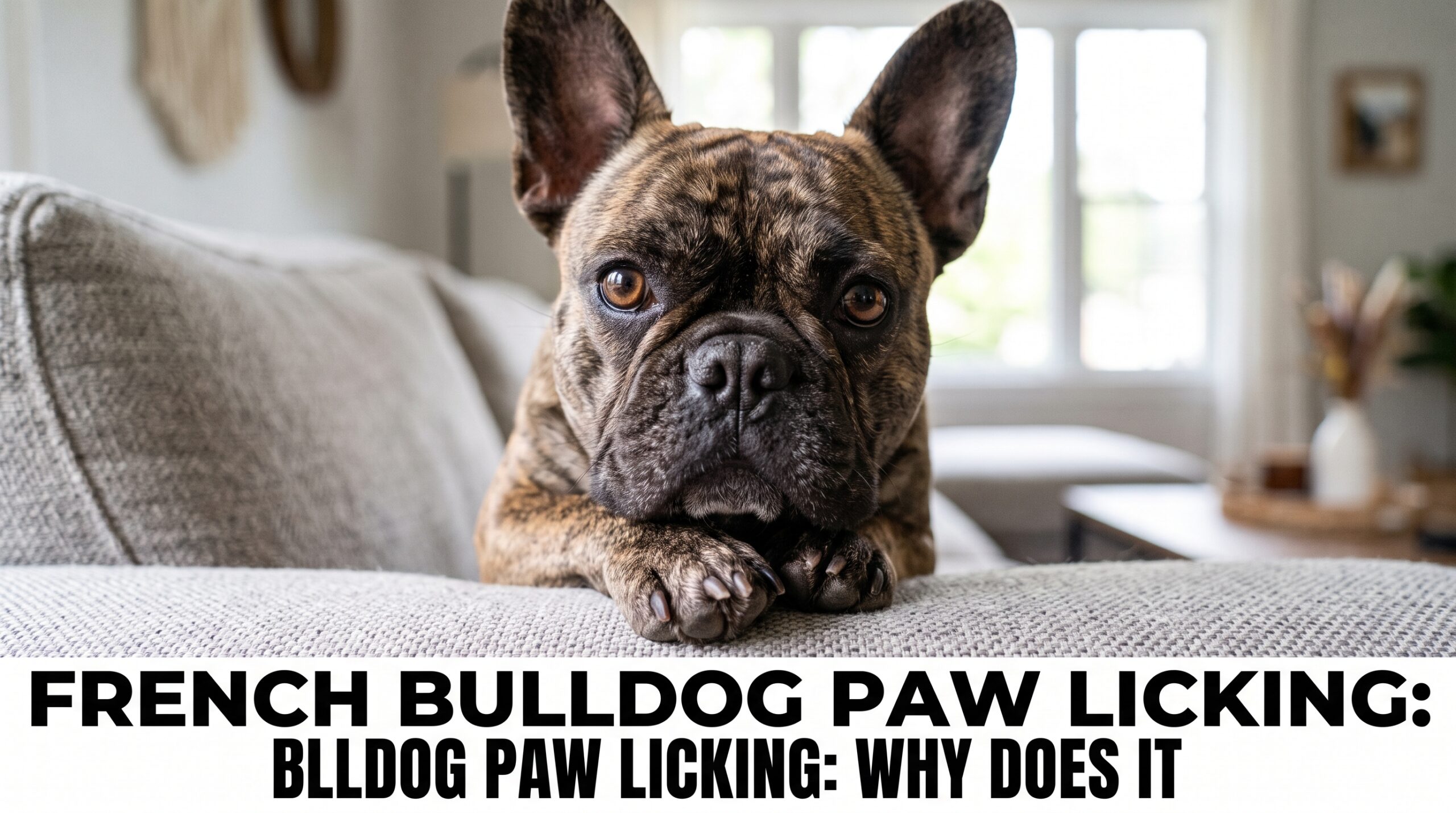 French Bulldog Paw Licking