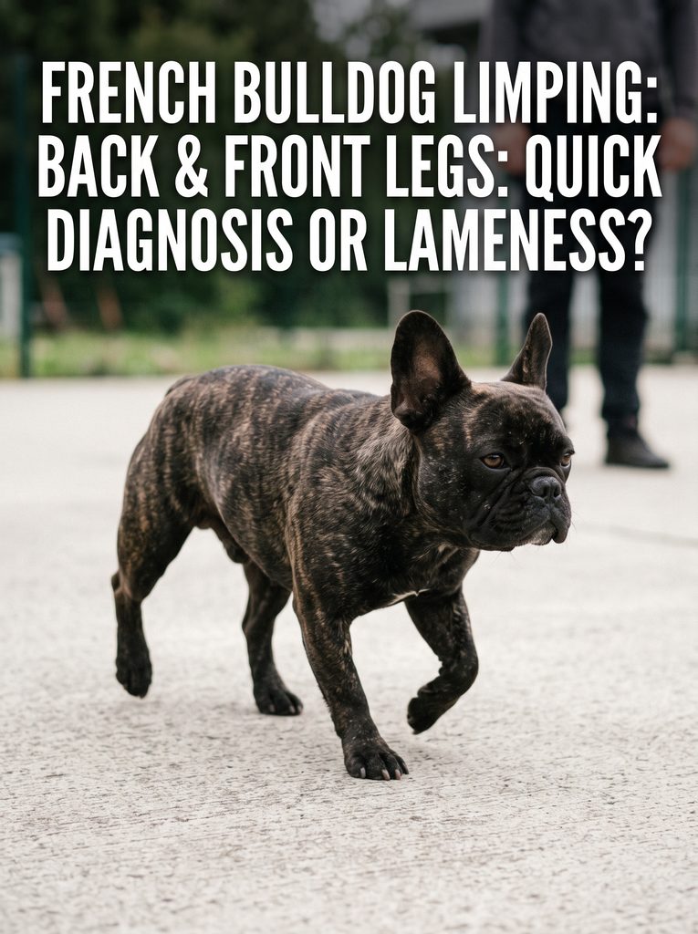 French Bulldog limping back leg