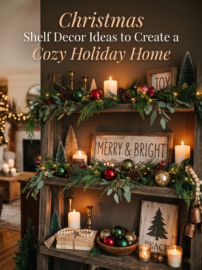 christmas shelf decor ideas