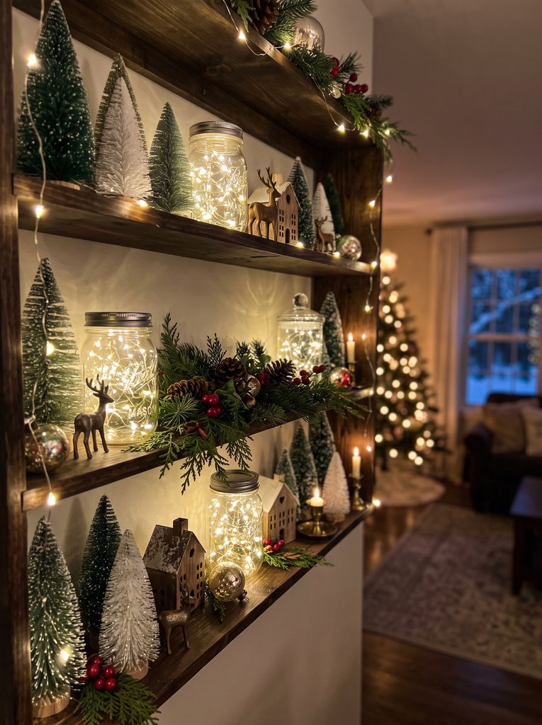 christmas shelf decor ideas
