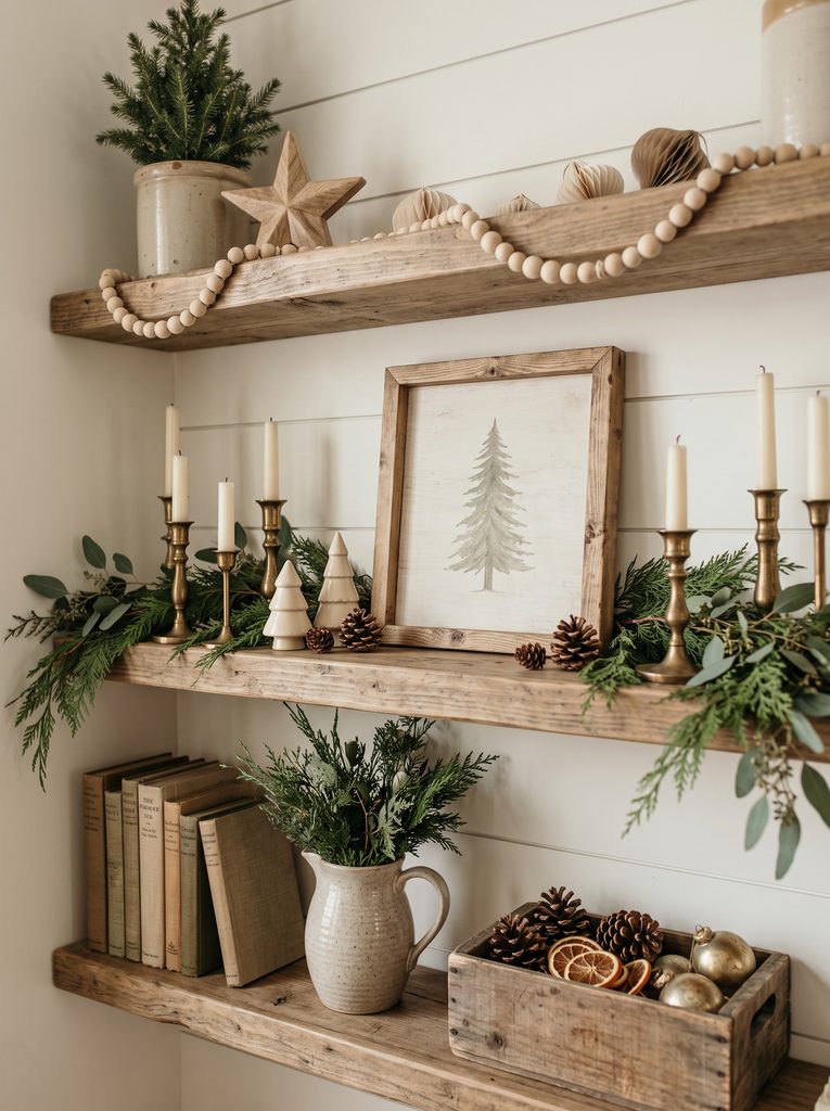christmas shelf decor ideas