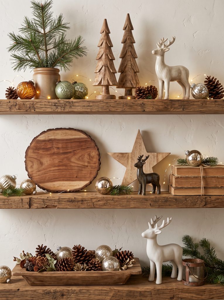 christmas shelf decor ideas