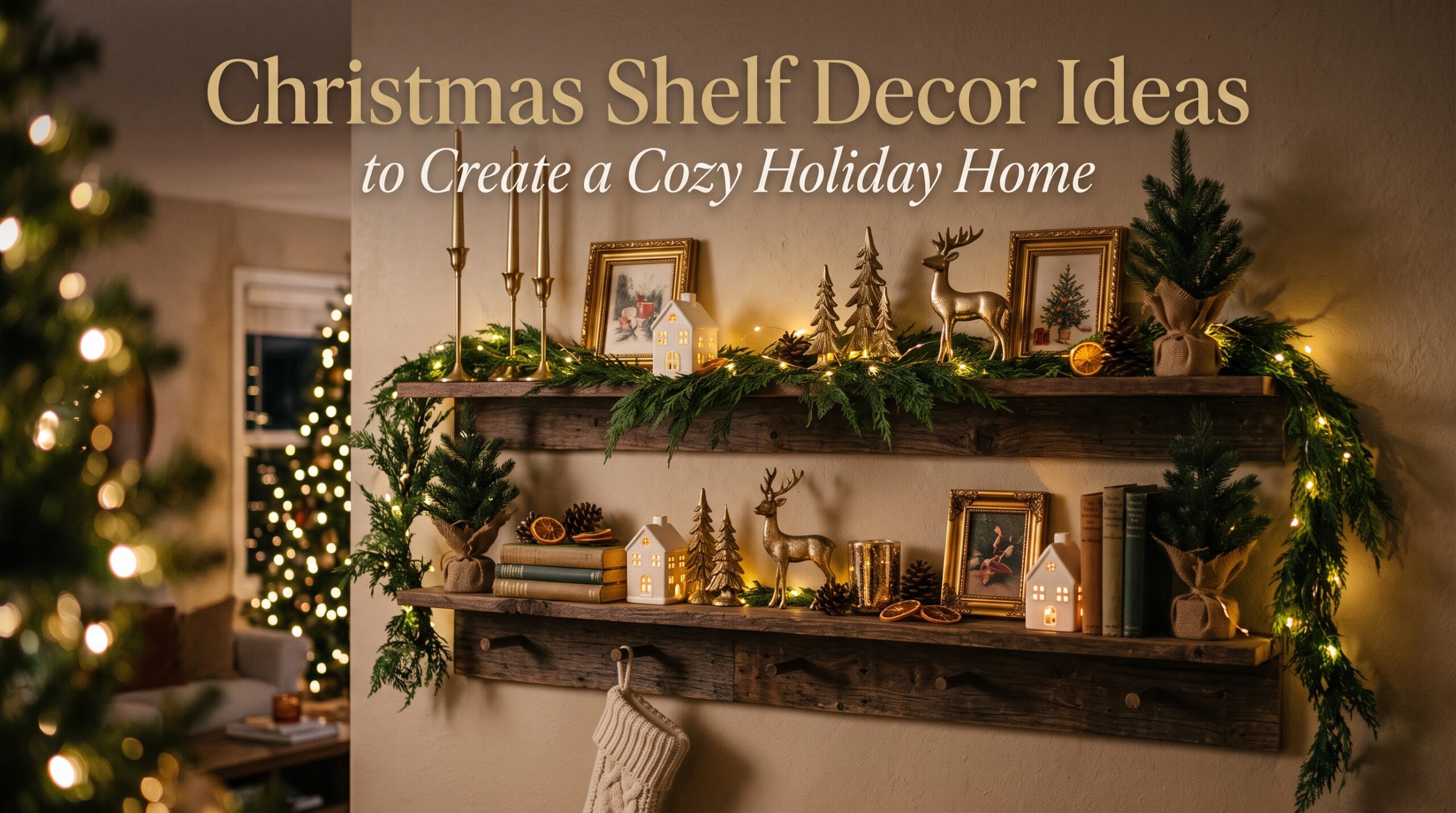 christmas shelf decor ideas